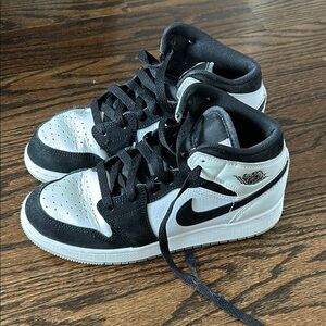 Black and White High-Top Sneakers